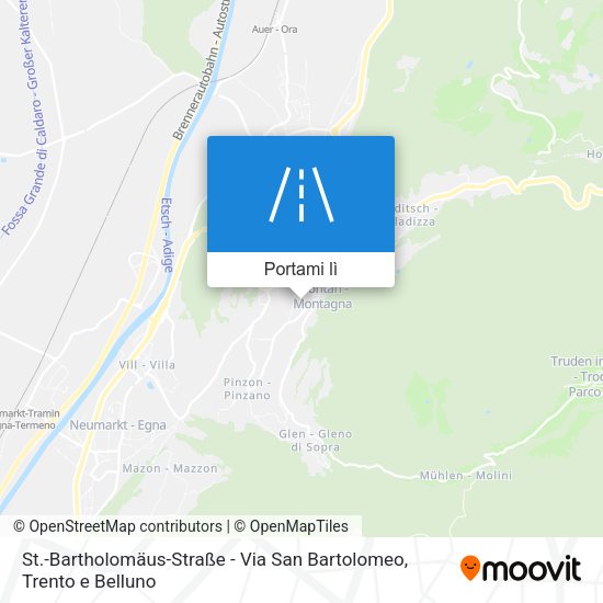 Mappa St.-Bartholomäus-Straße - Via San Bartolomeo