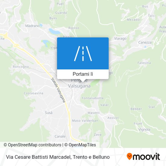 Mappa Via Cesare Battisti Marcadel