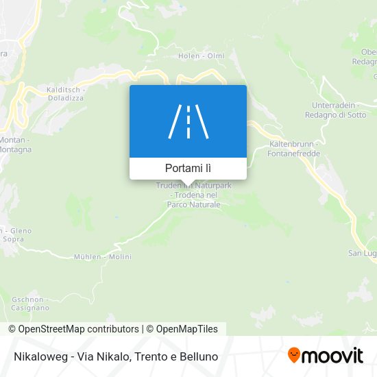 Mappa Nikaloweg - Via Nikalo