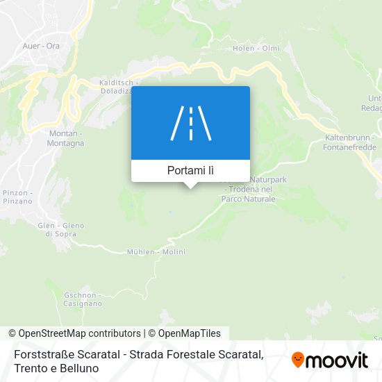 Mappa Forststraße Scaratal - Strada Forestale Scaratal