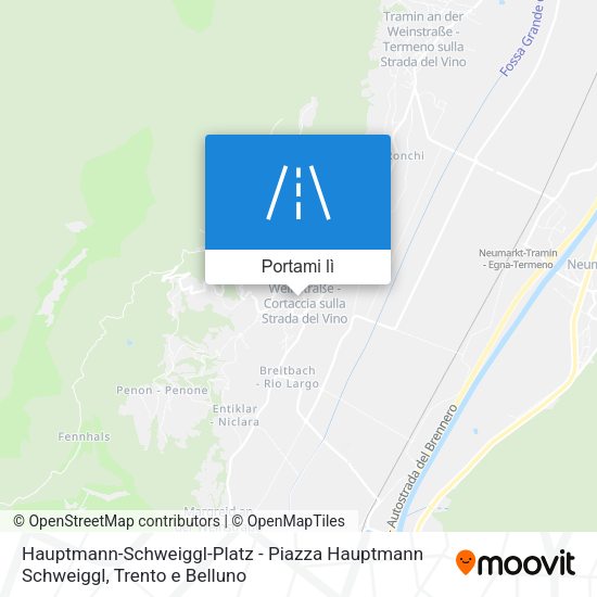 Mappa Hauptmann-Schweiggl-Platz - Piazza Hauptmann Schweiggl
