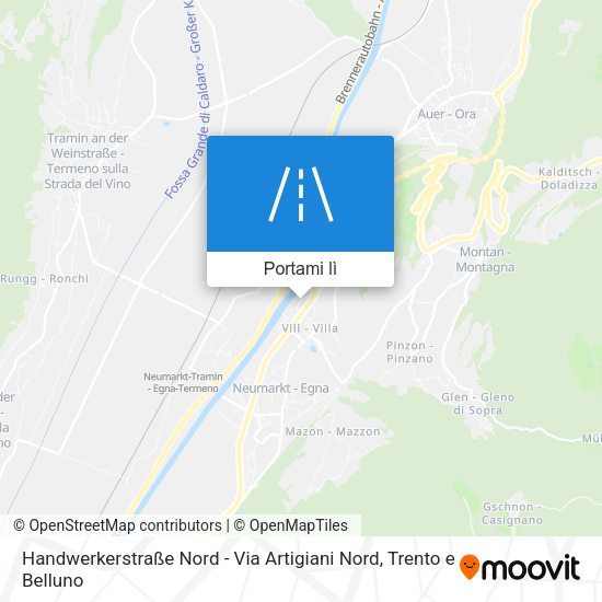 Mappa Handwerkerstraße Nord - Via Artigiani Nord