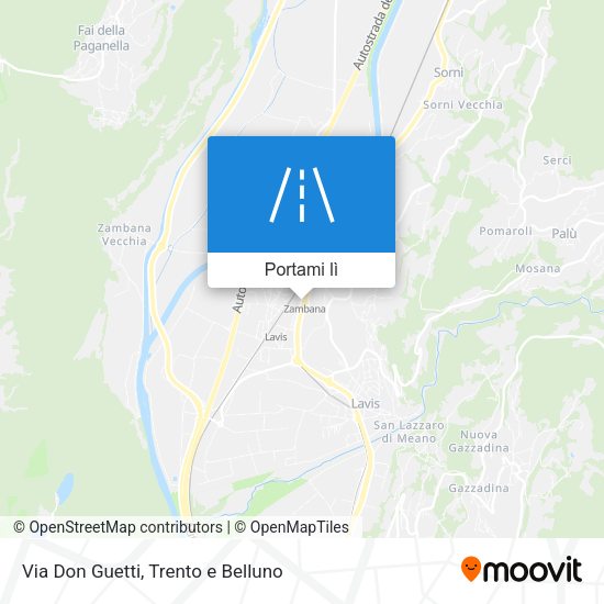 Mappa Via Don Guetti