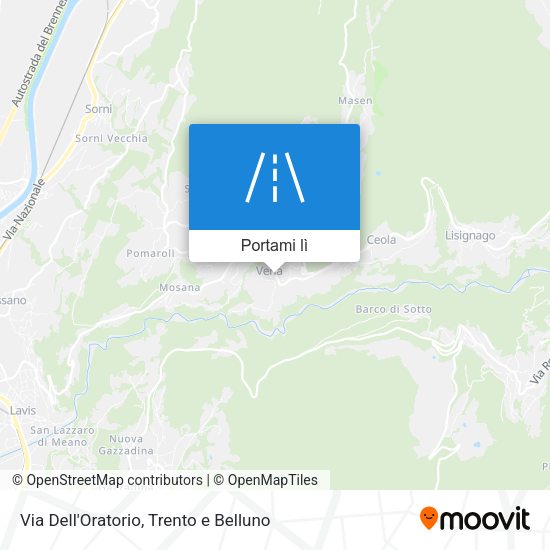 Mappa Via Dell'Oratorio
