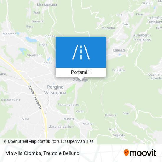 Mappa Via Alla Ciomba