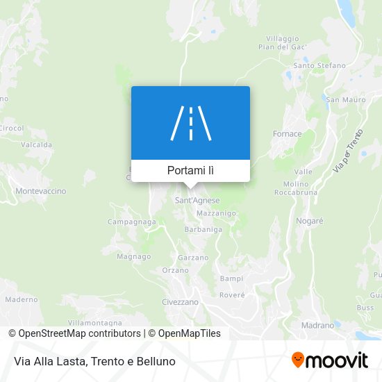 Mappa Via Alla Lasta