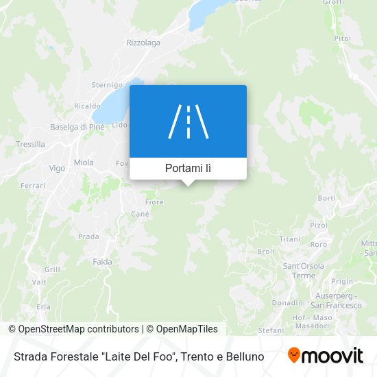 Mappa Strada Forestale "Laite Del Foo"