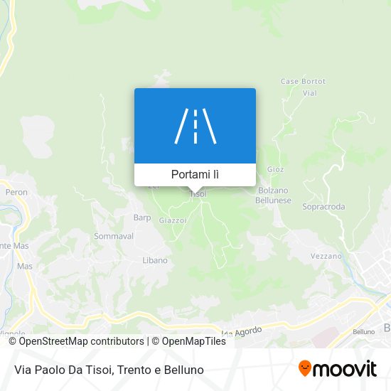 Mappa Via Paolo Da Tisoi