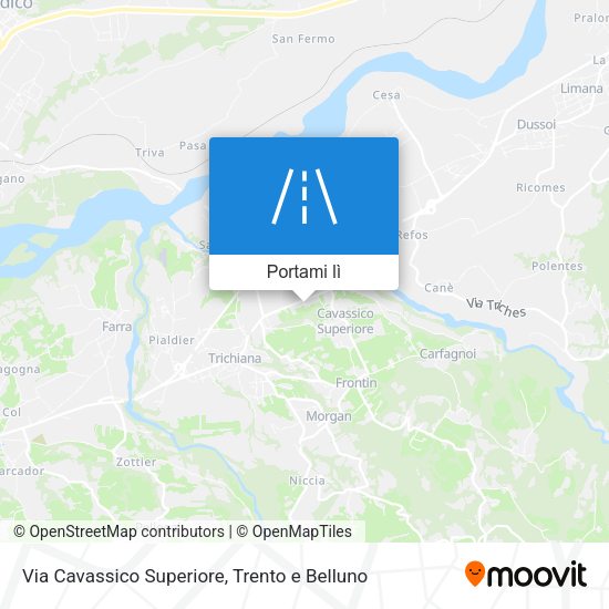 Mappa Via Cavassico Superiore