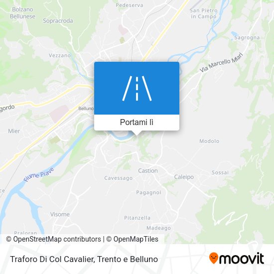 Mappa Traforo Di Col Cavalier