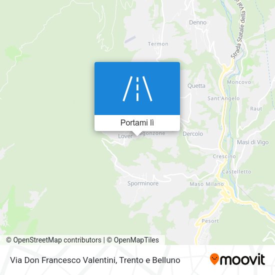 Mappa Via Don Francesco Valentini