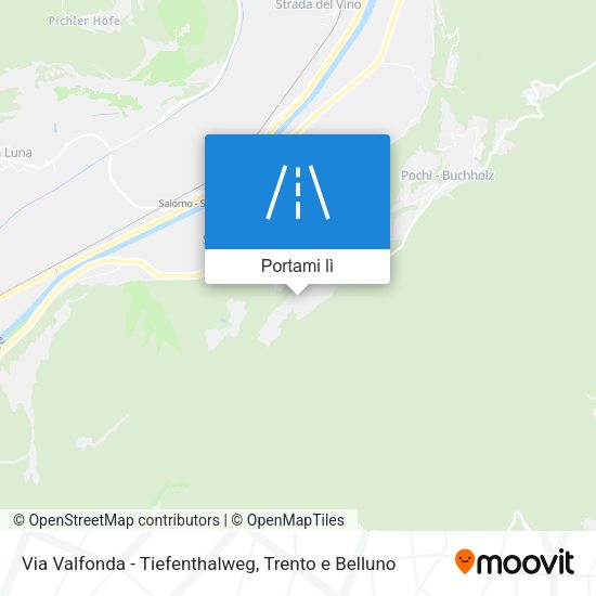 Mappa Via Valfonda - Tiefenthalweg
