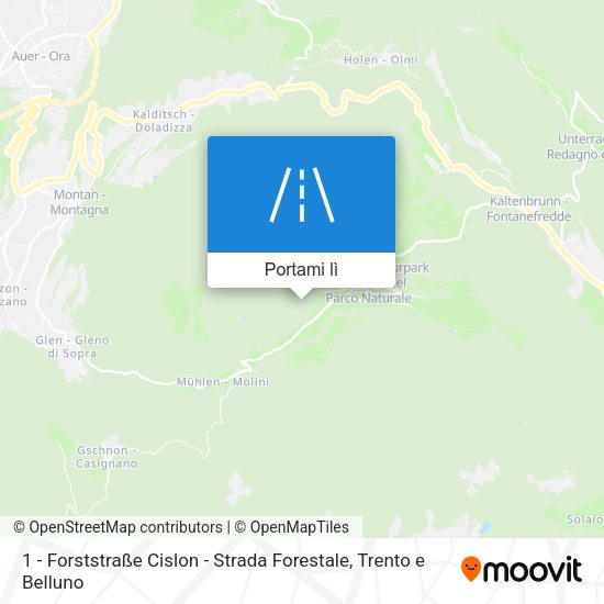Mappa 1 - Forststraße Cislon - Strada Forestale