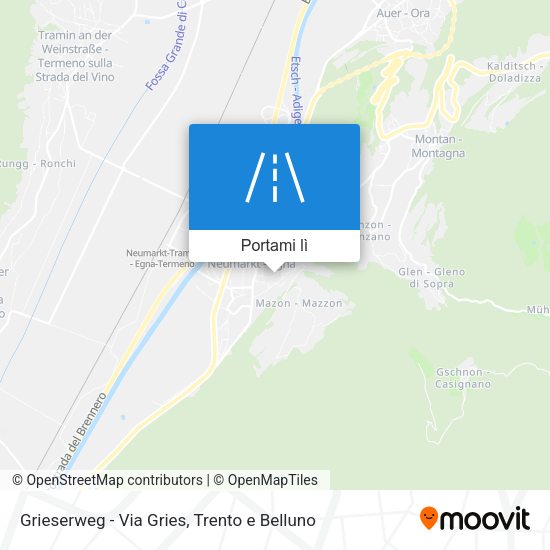 Mappa Grieserweg - Via Gries