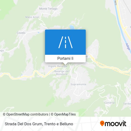 Mappa Strada Del Dos Grum