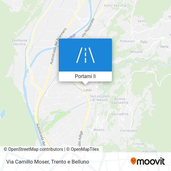 Mappa Via Camillo Moser