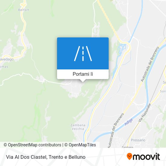 Mappa Via Al Dos Ciastel