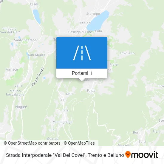 Mappa Strada Interpoderale "Val Del Covel"