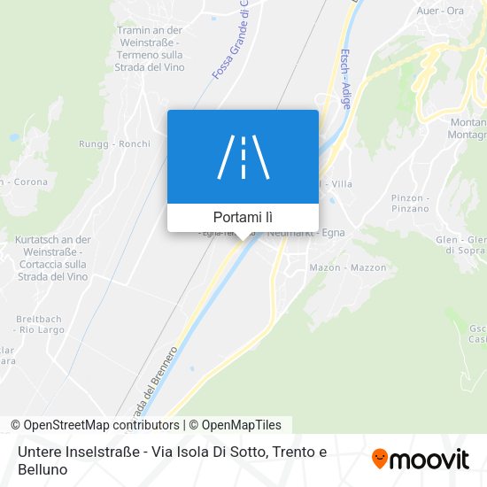 Mappa Untere Inselstraße - Via Isola Di Sotto