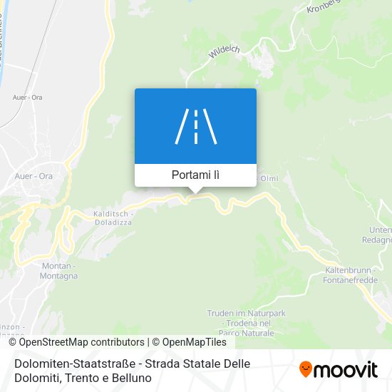 Mappa Dolomiten-Staatstraße - Strada Statale Delle Dolomiti