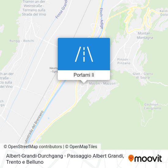 Mappa Albert-Grandi-Durchgang - Passaggio Albert Grandi