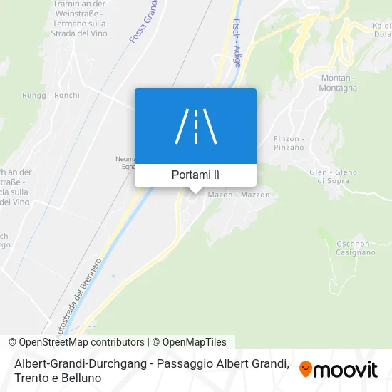 Mappa Albert-Grandi-Durchgang - Passaggio Albert Grandi