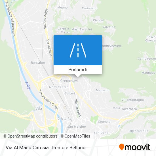 Mappa Via Al Maso Caresia