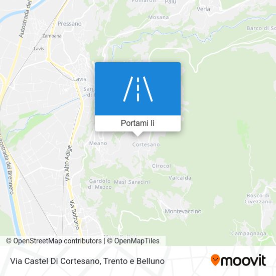 Mappa Via Castel Di Cortesano