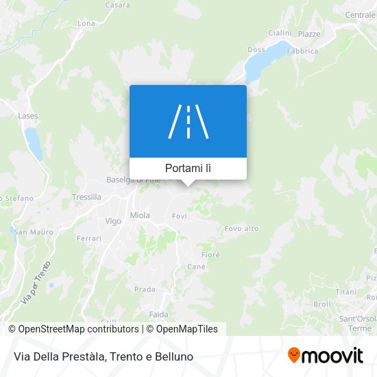 Mappa Via Della Prestàla