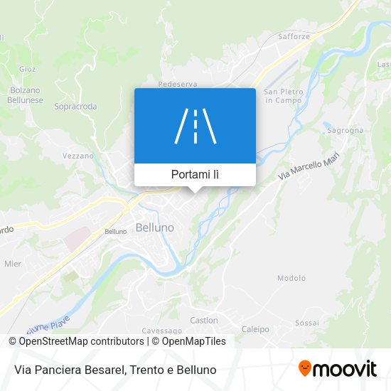 Mappa Via Panciera Besarel