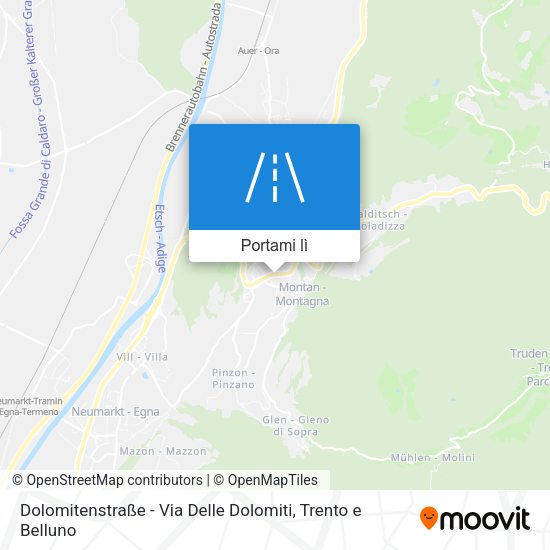 Mappa Dolomitenstraße - Via Delle Dolomiti