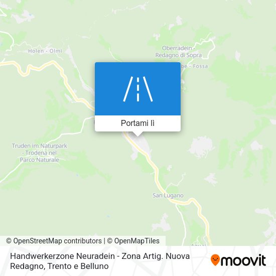 Mappa Handwerkerzone Neuradein - Zona Artig. Nuova Redagno