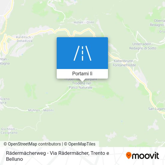 Mappa Rädermächerweg - Via Rädermächer