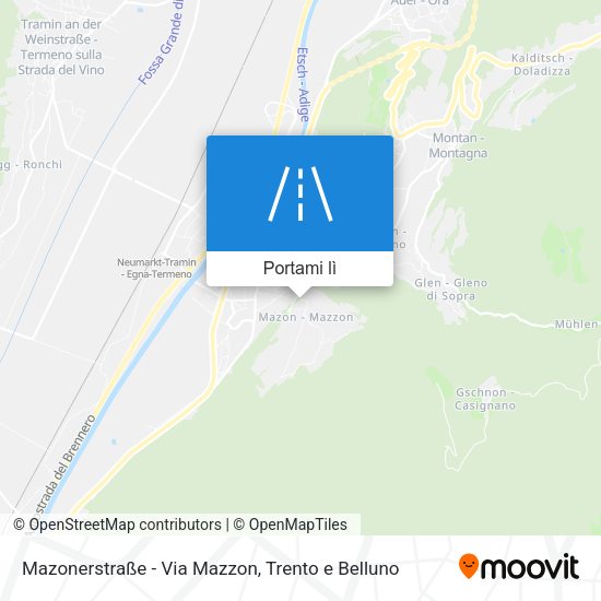 Mappa Mazonerstraße - Via Mazzon