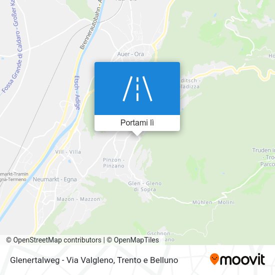 Mappa Glenertalweg - Via Valgleno
