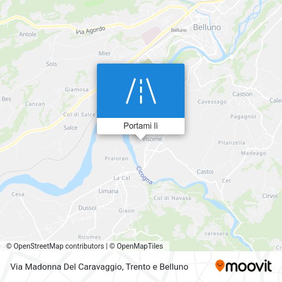 Mappa Via Madonna Del Caravaggio