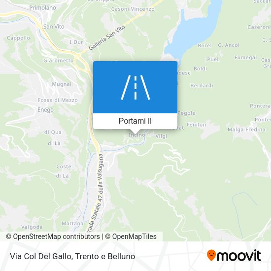 Mappa Via Col Del Gallo