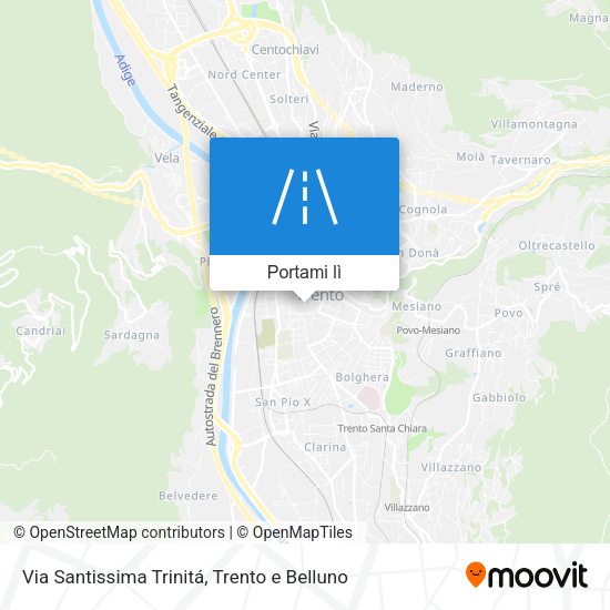 Mappa Via Santissima Trinitá