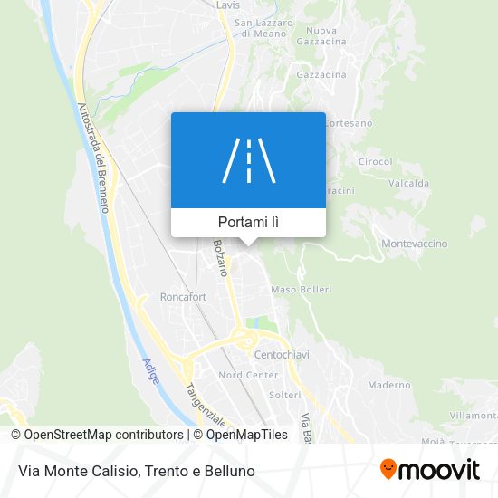 Mappa Via Monte Calisio