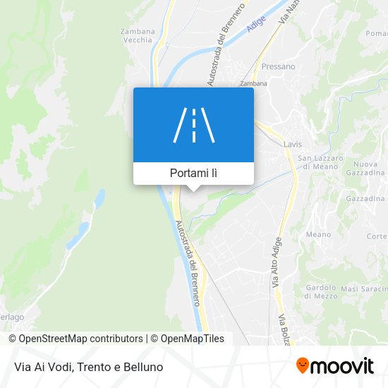 Mappa Via Ai Vodi