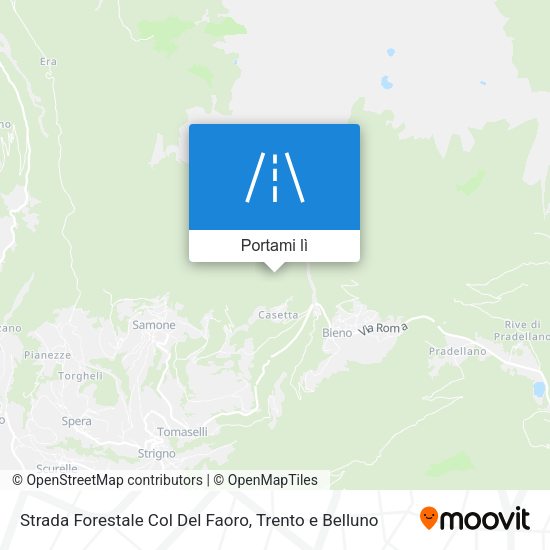 Mappa Strada Forestale Col Del Faoro