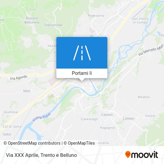 Mappa Via XXX Aprile