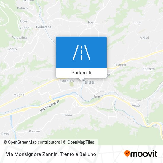 Mappa Via Monsignore Zannin