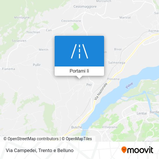 Mappa Via Campedei