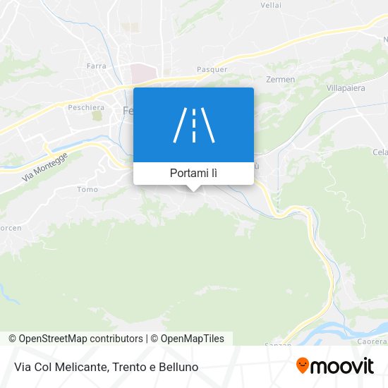 Mappa Via Col Melicante