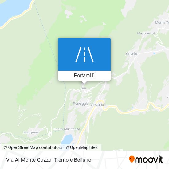 Mappa Via Al Monte Gazza