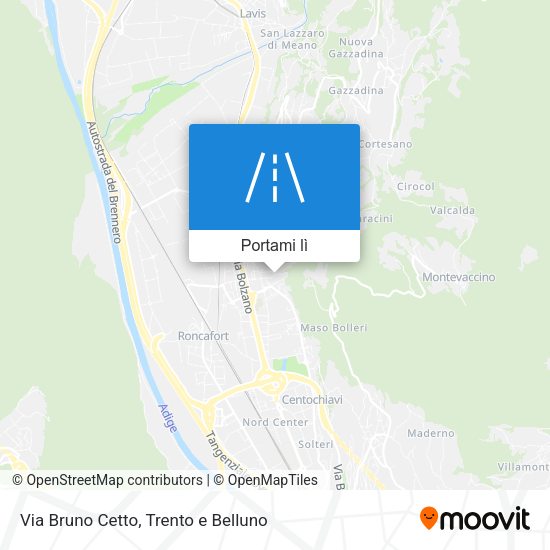 Mappa Via Bruno Cetto