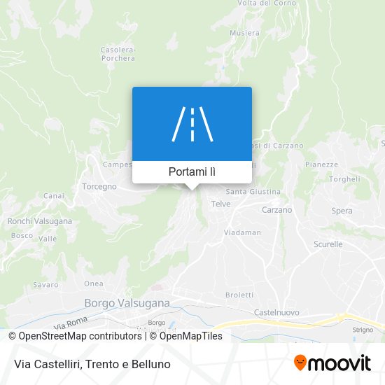 Mappa Via Castelliri