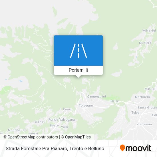 Mappa Strada Forestale Prà Pianaro