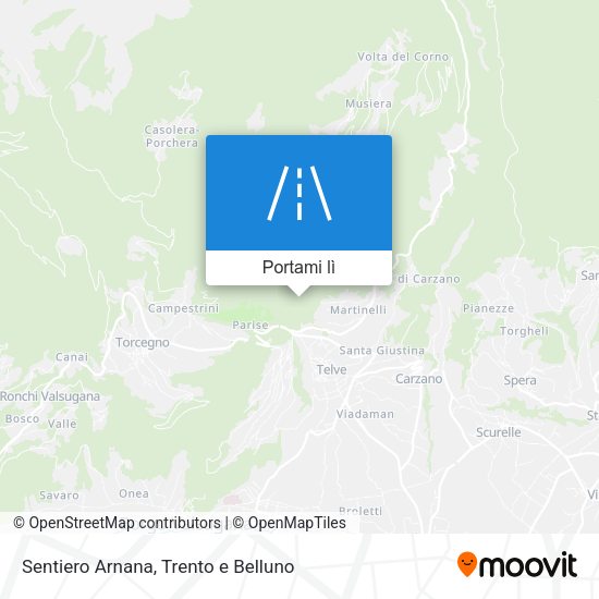 Mappa Sentiero Arnana